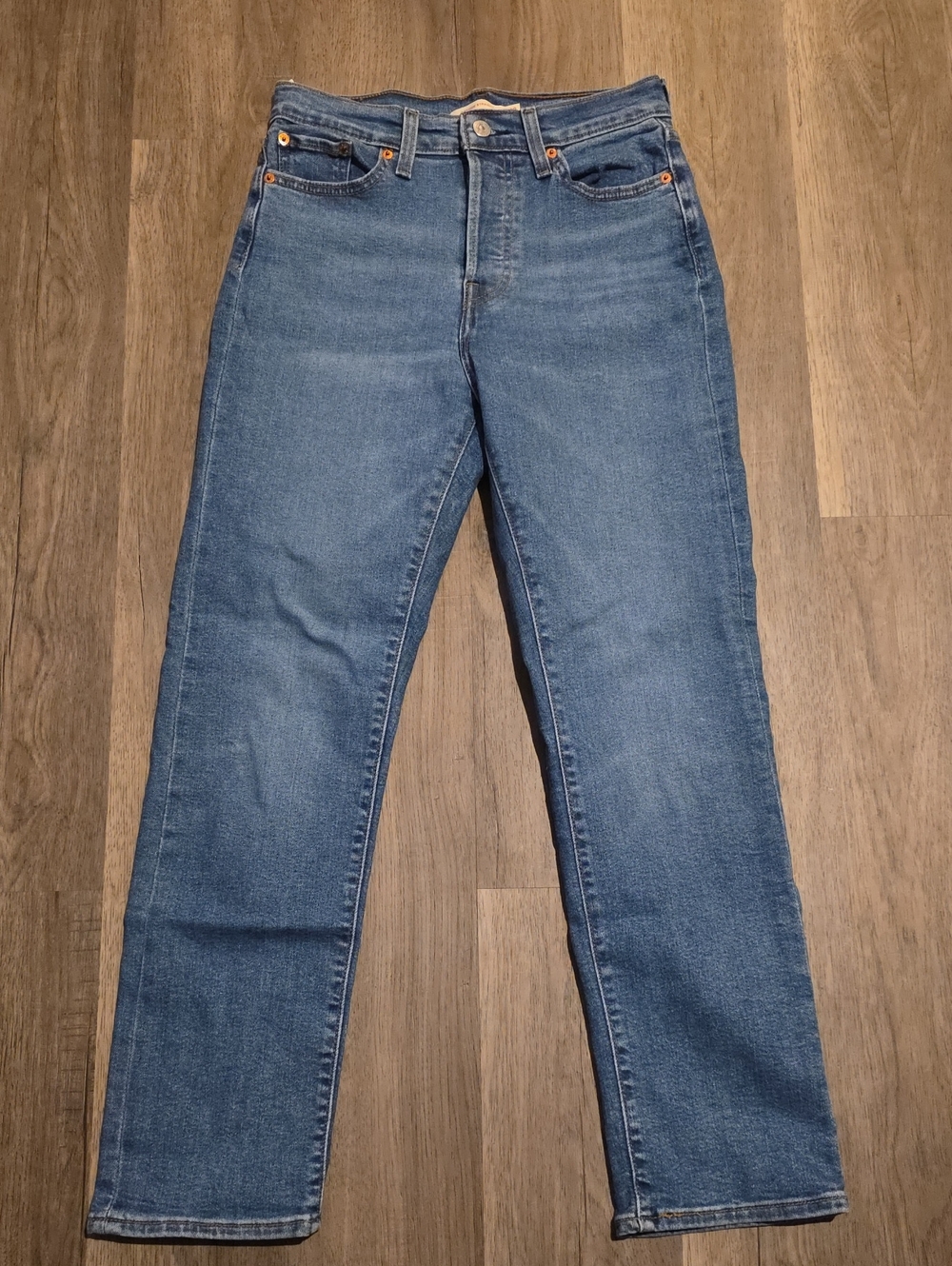 Levi's Wedgie Straight Medium Blue Jeans 28